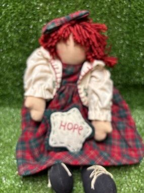 Dakini Red and Green Plaid Doll with Cream Blouse
